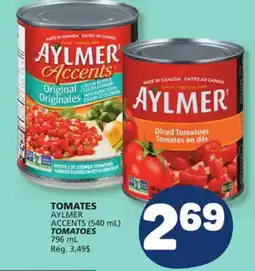 Marché Bonichoix AYLMER ACCENTS (540 mL) TOMATOES 796 mL offer