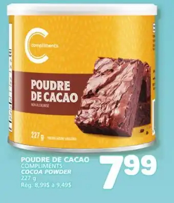 Marché Bonichoix COMPLIMENTS COCOA POWDER offer