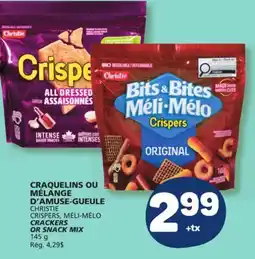 Marché Bonichoix CHRISTIE CRISPERS, MÉLI-MÉLO CRACKERS OR SNACK MIX offer