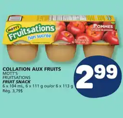 Marché Bonichoix MOTT'S FRUIT SATIONS offer