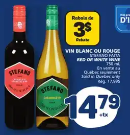 Marché Bonichoix VIN BLANC OU ROUGE STEFANO offer