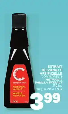 Marché Bonichoix COMPLIMENTS ARTIFICIAL VANILLA EXTRACT offer