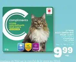 Marché Bonichoix LITIÈRE AGGLOMÉRANTE POUR CHATS COMPLIMENTS offer