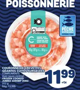 Marché Bonichoix FROZEN COOKED JUMBO SHRIMP RING offer