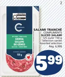 Marché Bonichoix COMPLIMENTS SLICED SALAMI offer