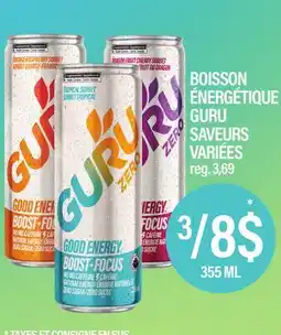 Marche Ami BOISSON ÉNERGÉTIQUE GURU SAVEURS VARIÉES offer