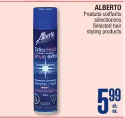 Jean Coutu ALBERTO Selected hair styling products offer