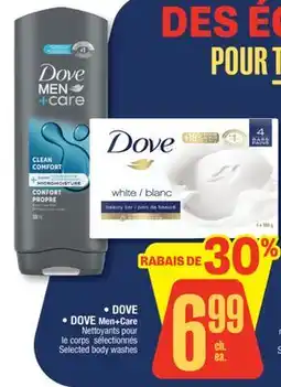 Jean Coutu DOVE, DOVE Men+Care Selected body wash offer