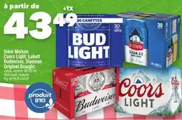 Marche Ami bière Molson Coors Light, Labatt Budweiser, Sleeman Original Draught offer