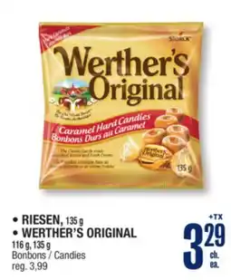 Jean Coutu RIESEN, 135 g WERTHER'S ORIGINAL 116 g offer