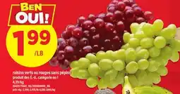 Maxi RAISINS VERTS OU ROUGES SANS PÉPINS offer