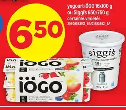 Maxi YOGOURT IÖGO 16X100 G OU SIGGI'S, 650/750 G offer