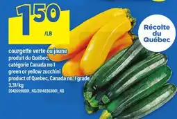 Maxi COURGETTE VERTE OU JAUNE | GREEN OR YELLOW ZUCCHINI offer
