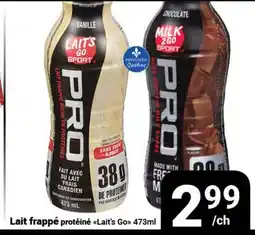 Pasquier Lait frappé protéiné Lait's Go offer