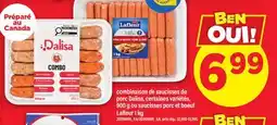 Maxi COMBINAISON DE SAUCISSES DE PORC DALISA 900 G OU SAUCISSES PORC ET BOEUF LAFLEUR 1 KG offer