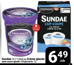 Pasquier Sundae 12 x 115ml ou Crème glacée sans sucre ajouté offer