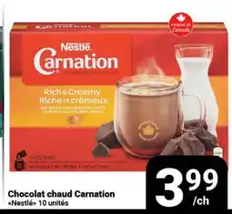Pasquier Chocolat chaud Carnation Nestlé offer