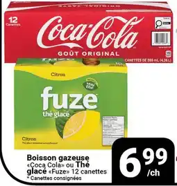 Pasquier Boisson gazeuse Coca-Cola ou Thé glace Fuze offer