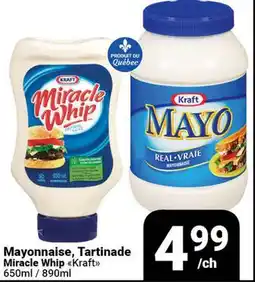 Pasquier Mayonnaise, Tartinade Miracle Whip Kraft offer