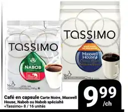 Pasquier Café en capsule Carte Noire, Maxwell House, Nabob ou Nabob spécialité Tassimo offer