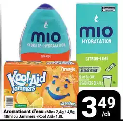 Pasquier Aromatisant d'eau Mio 2,4g ou Jammers Kool Aid 1,8L offer