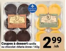 Pasquier Coupes à dessert vanille ou chocolat Marie-Anne offer