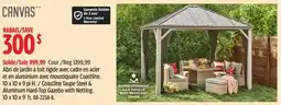 Canadian Tire CANVAS Coastline Taupe Steel & Aluminum Hard-Top Gazebo with Netting offer