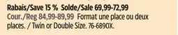 Canadian Tire Coleman Twin or Double Size offer