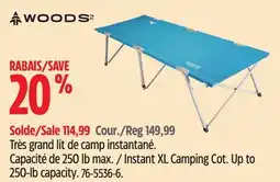 Canadian Tire Woods Instant XL Camping Cot offer