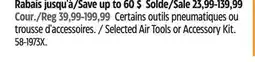 Canadian Tire Mastercraft Selected Air Tools or Accessory Kit offer