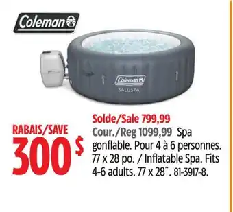Canadian Tire COLEMAN Inflatable Spa offer