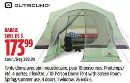 Canadian Tire 10-Person Dome Tent with Screen Room. Spring/summer use offer