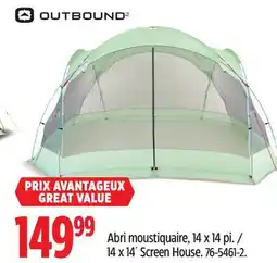 Canadian Tire Outbound 14 x 14´ Screen House offer