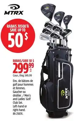 Canadian Tire MTRX Men's and Ladies' Golf Club Set offer