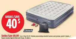 Canadian Tire Coleman Queen Double-High Air Bed with Pump offer