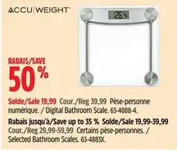 Canadian Tire ACCUWEIGHT Digital Bathroom Scale offer