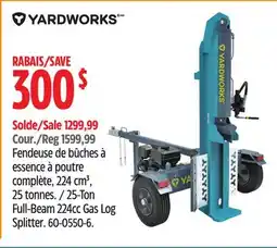 Canadian Tire Yardworks 25-Ton Full-Beam 224cc Gas Log Splitter offer