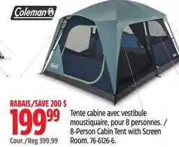 Canadian Tire Coleman 8-Person Cabin Tent with Screen Room offer