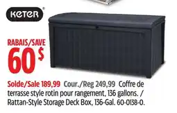 Canadian Tire KETER Rattan-Style Storage Deck Box offer
