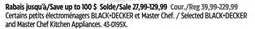 Canadian Tire Selected BLACK+DECKER and Master Chef Kitchen Appliances offer