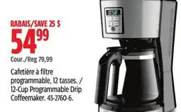 Canadian Tire 12-Cup Programmable Drip Coffeemaker offer