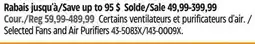 Canadian Tire Selected Fans and Air Purifiers offer