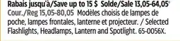Canadian Tire Energizer Selected Flashlights, Headlamps, Lantern and Spotlight offer