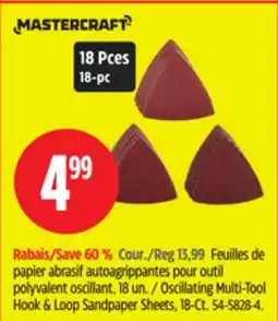 Canadian Tire Oscillating Multi-Tool Hook & Loop Sandpaper Sheets offer