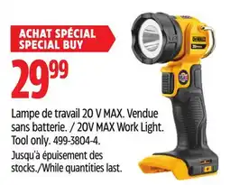 Canadian Tire Dewalt 20V MAX Work Light offer