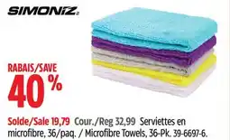 Canadian Tire SIMONIZ Microfibre Towels offer