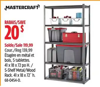 Canadian Tire MASTERCRAFT 5-Shelf Metal/Wood Rack offer