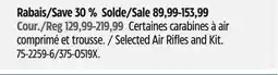 Canadian Tire Selected Air Rifles and Kit offer
