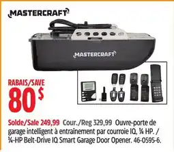 Canadian Tire Mastercraft 3⁄4-HP Belt-Drive IQ Smart Garage Door Opener offer