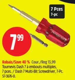 Canadian Tire Dash 7 Multi-Bit Screwdriver, 7-Pc offer